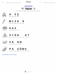 Topluluk yazdırılabilir çalışma sayfası önizlemesi