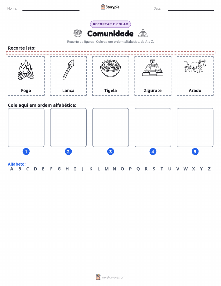 Recortar & Colar Alfabeto