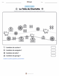 Aperçu de la feuille de travail imprimable La Toile de Charlotte (roman)