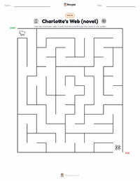Charlotte’s Web (novel) printable worksheet preview