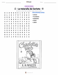 Vista previa de la hoja de trabajo imprimible de La telaraña de Charlotte (novela)
