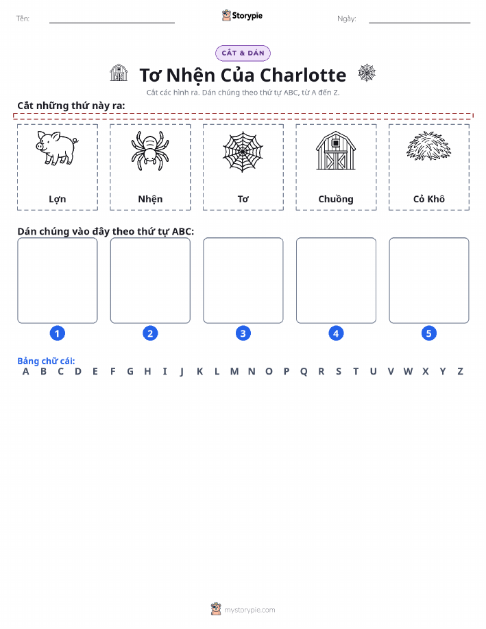 Cắt & Dán Chữ Cái