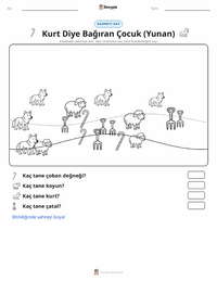 Yalancı Çoban - Yunan yazdırılabilir çalışma sayfası önizlemesi