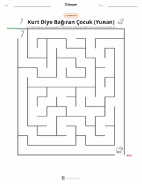 Yalancı Çoban - Yunan yazdırılabilir çalışma sayfası önizlemesi