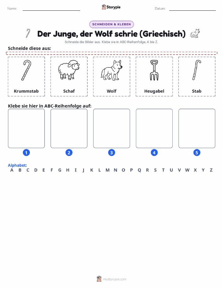 Schneiden & Einfügen Alphabet