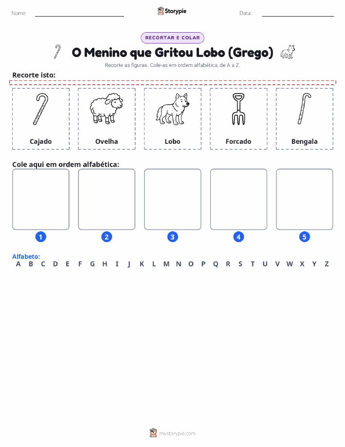 Recortar & Colar Alfabeto