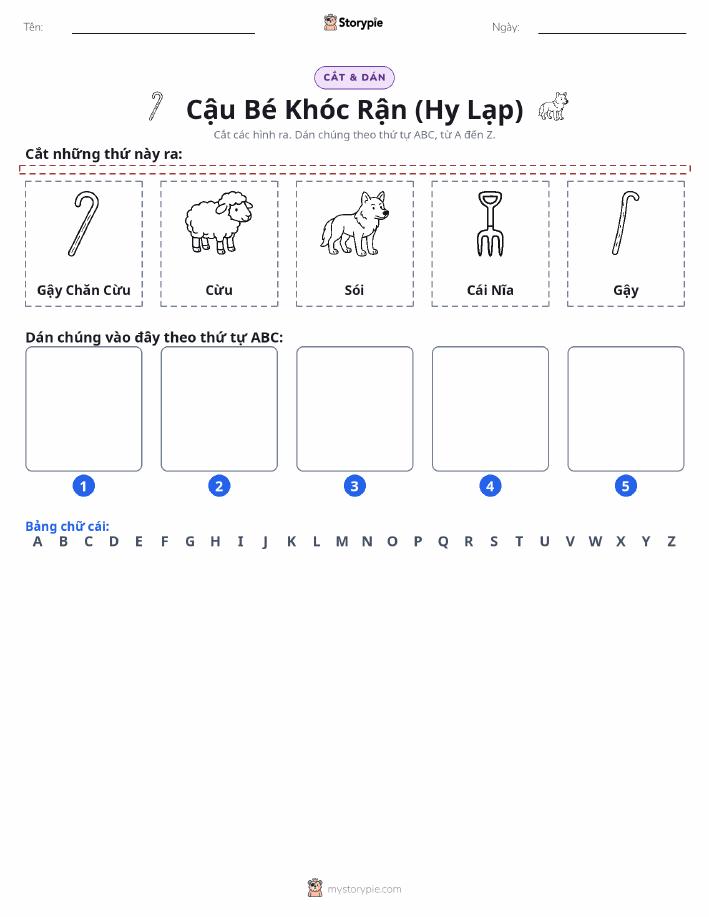 Cắt & Dán Chữ Cái