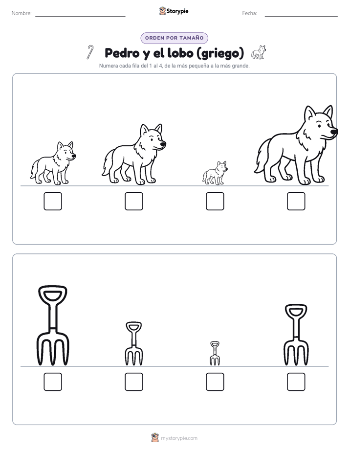 Orden de Tamaños