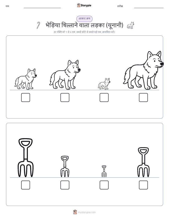 आकार क्रम