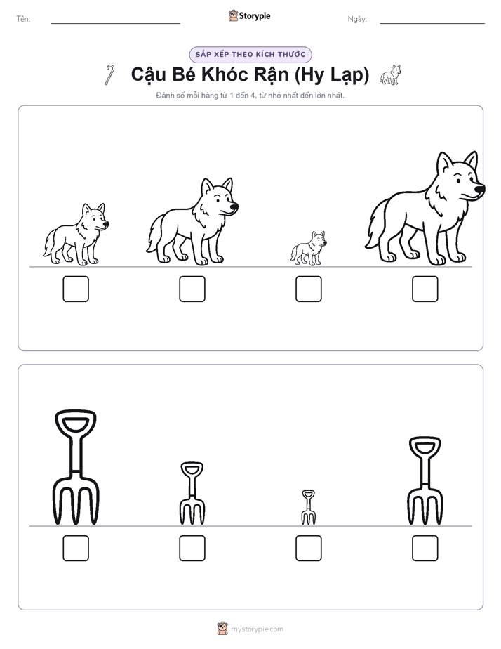 Thứ Tự Kích Thước