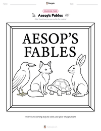 Aesop's Fables coloring page for kids