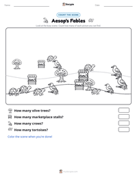 Aesop's Fables printable worksheet preview