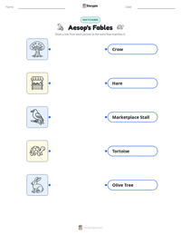 Aesop's Fables printable worksheet for kids
