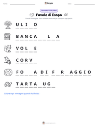 Anteprima della scheda stampabile di Favole di Esopo