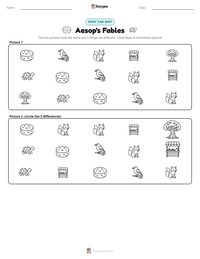 Aesop's Fables printable worksheet preview