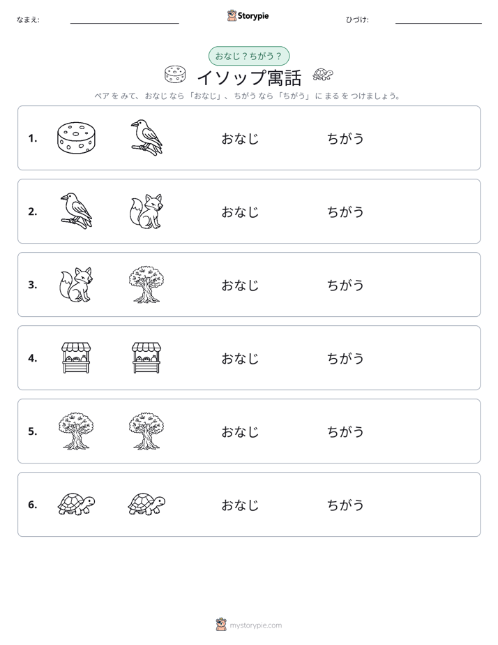 同じか違うか