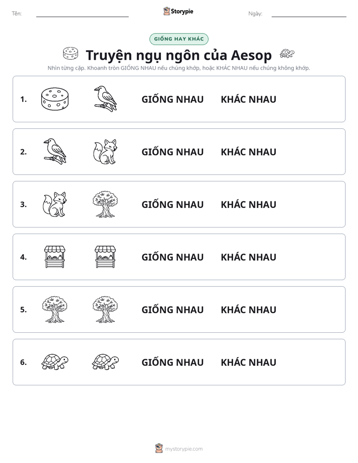 Giống Hay Khác
