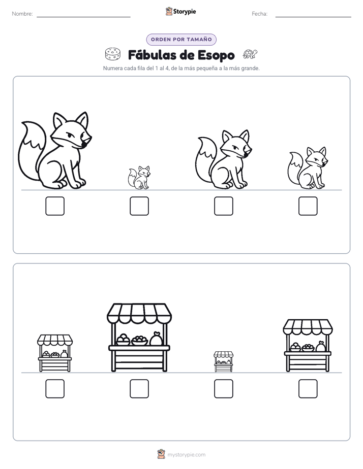 Orden de Tamaños