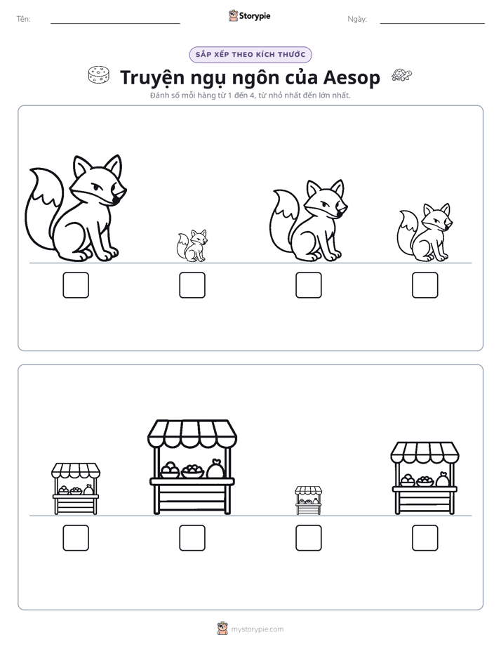 Thứ Tự Kích Thước