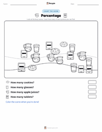 Percentage printable worksheet preview