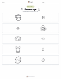 Percentage printable worksheet preview