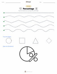 Percentage printable worksheet preview