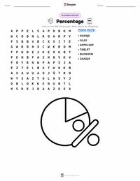 Percentage afdrukbare werkblad voorbeeld