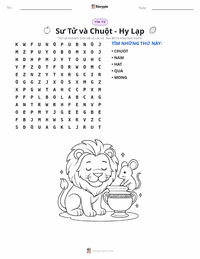 Xem trước tài liệu in sẵn Sư tử và Chuột nhắt - Hy Lạp