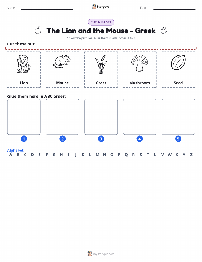 Cut & Paste Alphabet