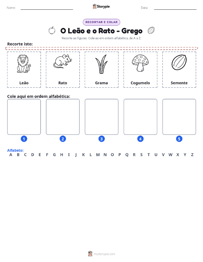 Recortar & Colar Alfabeto