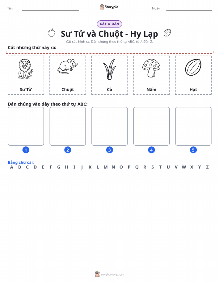 Cắt & Dán Chữ Cái