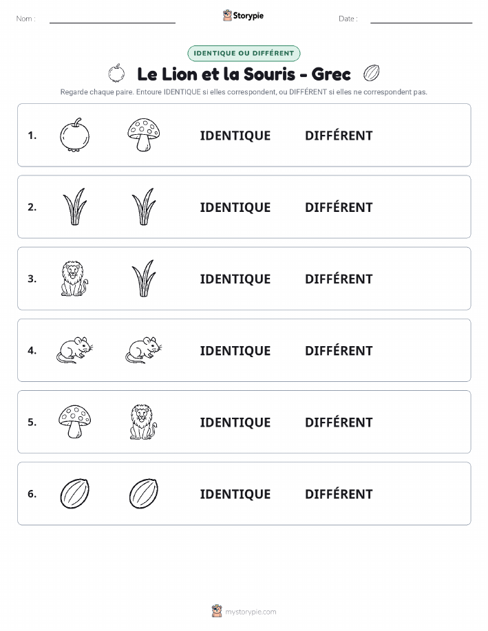 Identique ou Différent