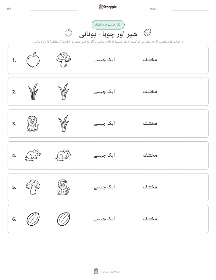 ایک جیسا یا مختلف