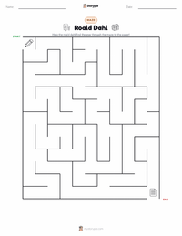Roald Dahl printable worksheet preview