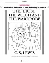 Vista previa de la hoja de trabajo imprimible de El león, la bruja y el armario (novela)
