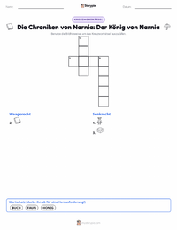 Der König von Narnia (Roman) druckbare Arbeitsblatt Vorschau