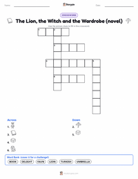 The Lion, the Witch and the Wardrobe (novel) printable worksheet preview