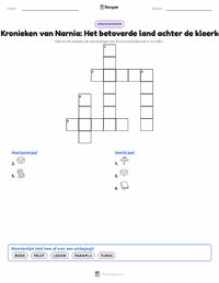 Het betoverde land achter de kleerkast (roman) afdrukbare werkblad voorbeeld
