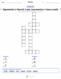 Podgląd drukowalnego arkusza ćwiczeń Lew, czarownica i stara szafa (powieść)