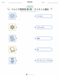 ライオンと魔女と衣装だんす (小説) の子供向け印刷可能ワークシート
