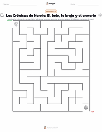 Vista previa de la hoja de trabajo imprimible de El león, la bruja y el armario (novela)