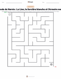 Aperçu de la feuille de travail imprimable Le Lion, la Sorcière blanche et l'Armoire magique (roman)