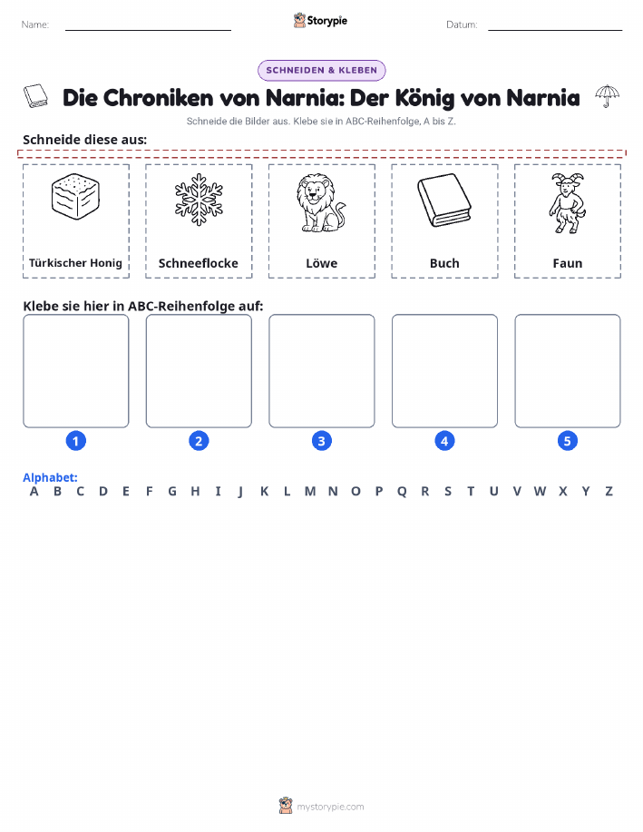 Schneiden & Einfügen Alphabet