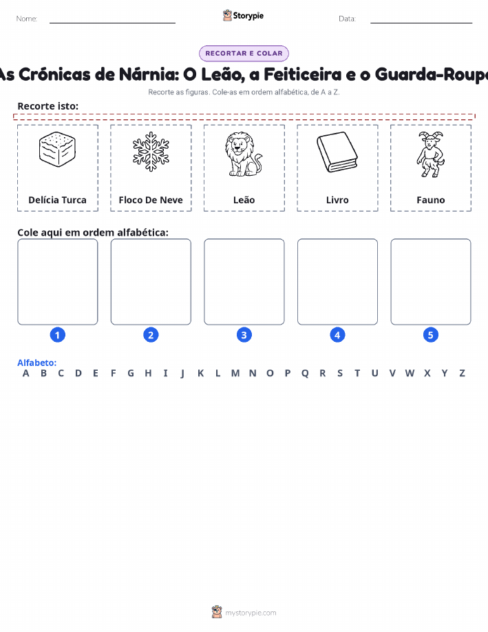 Recortar & Colar Alfabeto