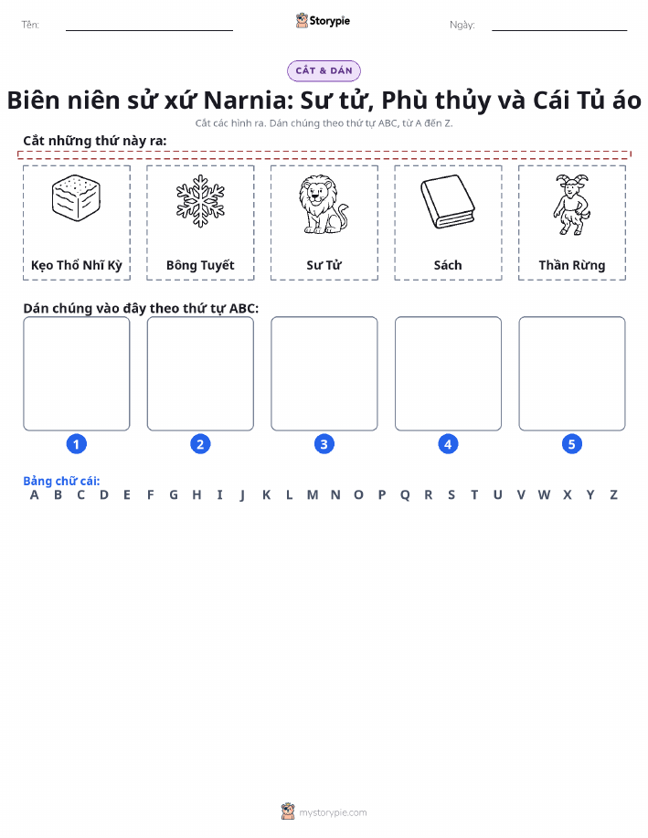 Cắt & Dán Chữ Cái
