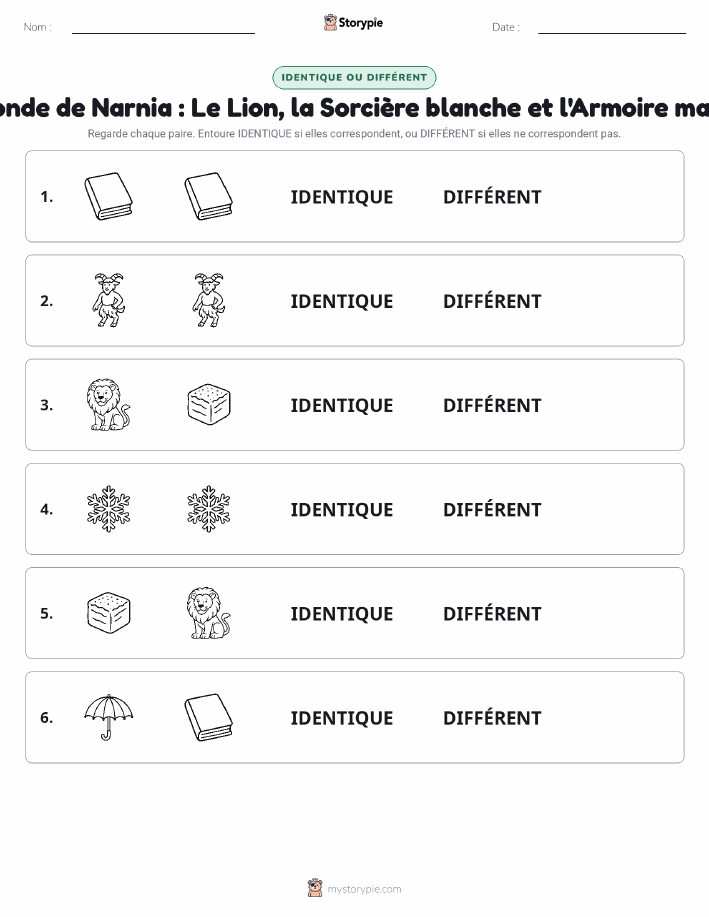 Identique ou Différent