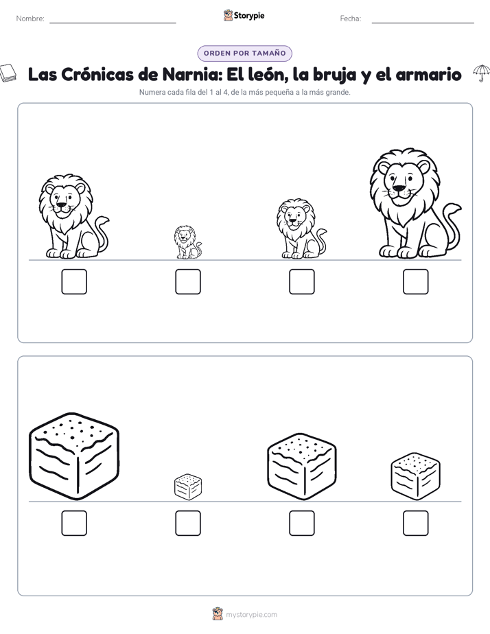 Orden de Tamaños