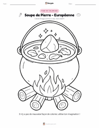 Page de coloriage La Soupe au Caillou - Européenne pour les enfants