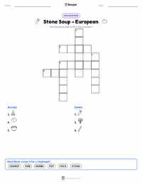 Stone Soup - European printable worksheet preview