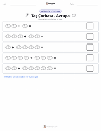 Taş Çorbası - Avrupa yazdırılabilir çalışma sayfası önizlemesi